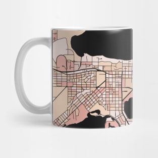 Madison Map Pattern in Soft Pink Pastels Mug